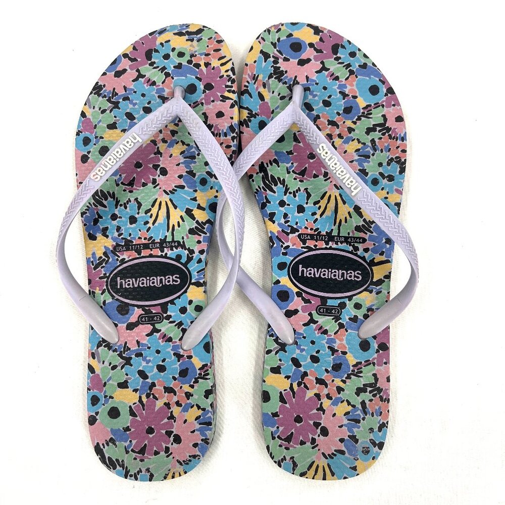 Havaianas Slim Print Floral Ditsy Flip Flop Sandals Women's 11/12